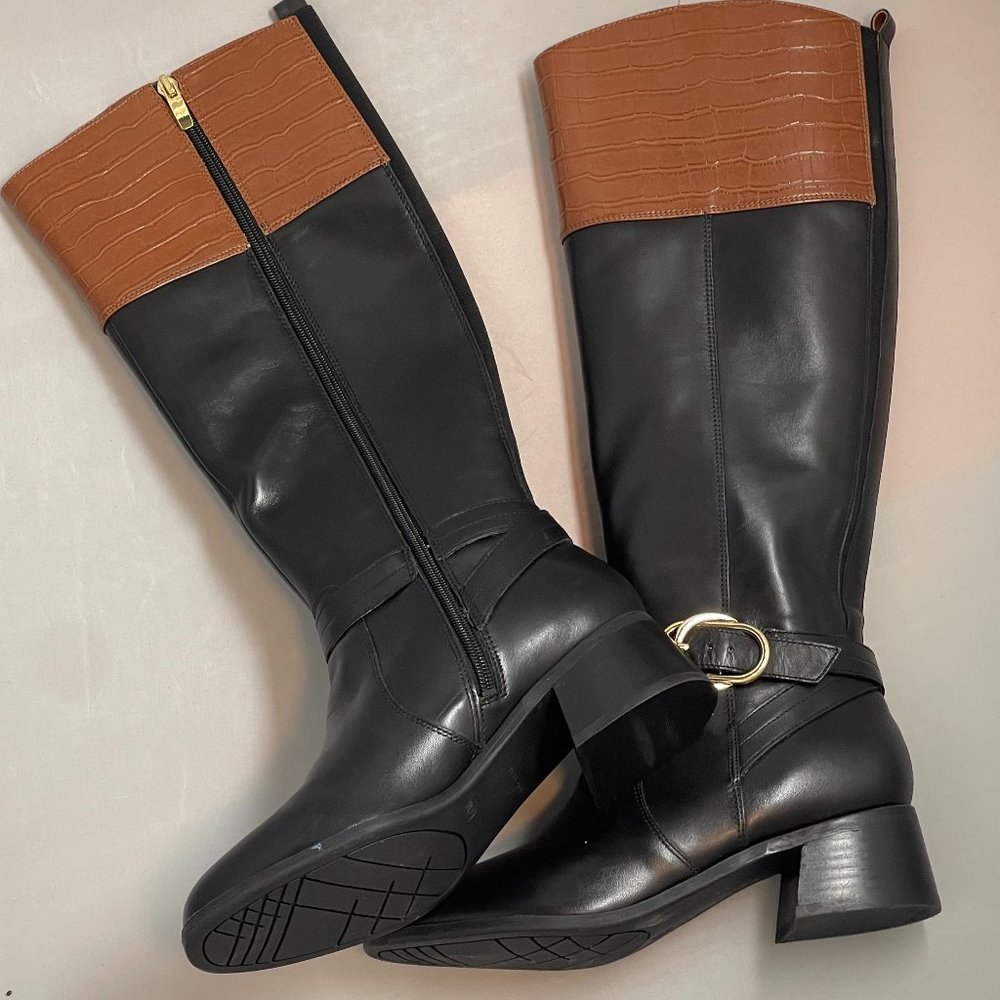 NWOT Marc Fisher Medium Calf Leather Tall Shaft Boots - Picture 7 of 9
